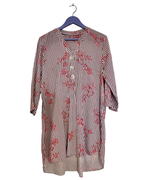 Stripy floral top/dress - Size 42