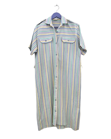 Colour stripe vintage dress - Size 32/34