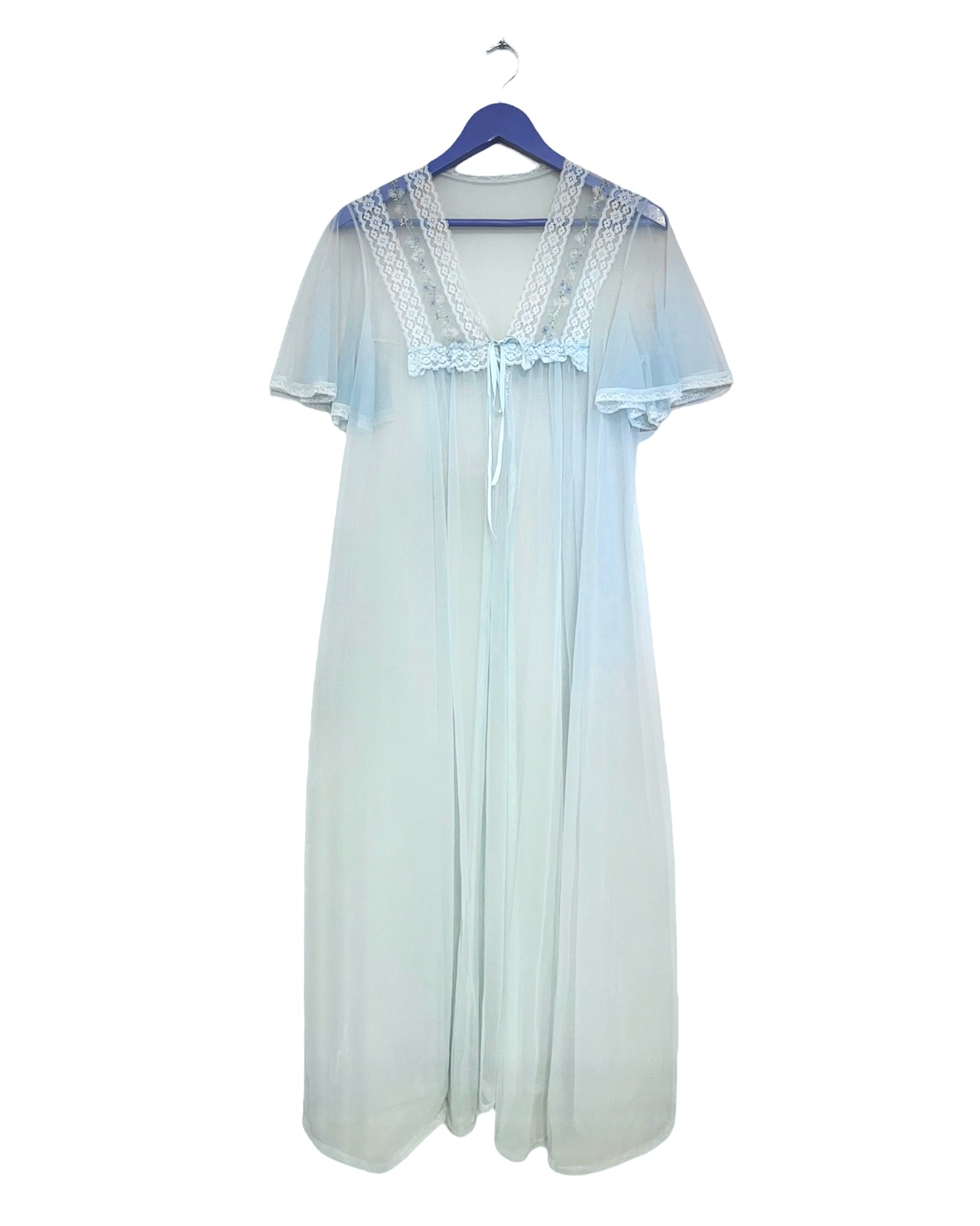 Baby blue sheer robe - Size Medium