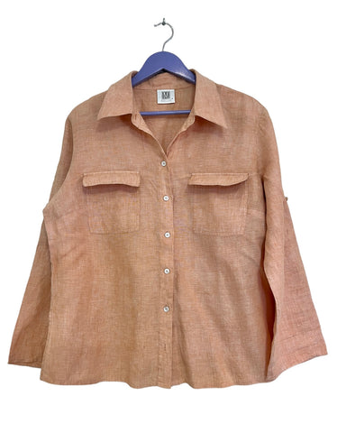 Light orange linen shirt - Size 18