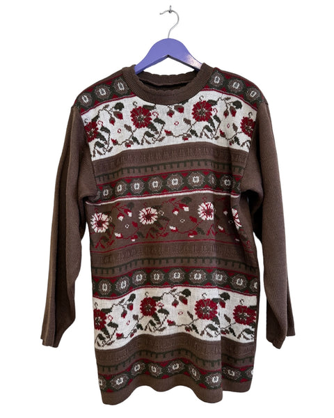 Taupe holiday knit - Size Medium