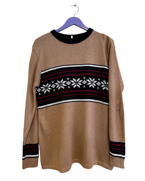 Tan pattern knit - Size XL