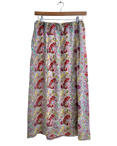 Paisley cotton skirt - Size Large