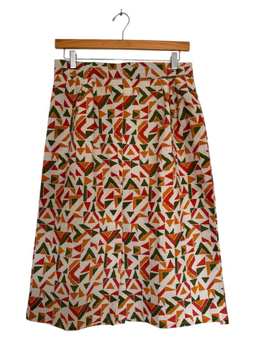 Geometric vintage skirt - Size 36