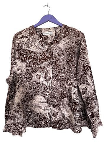 Vintage Woolies paisley top - Size 16
