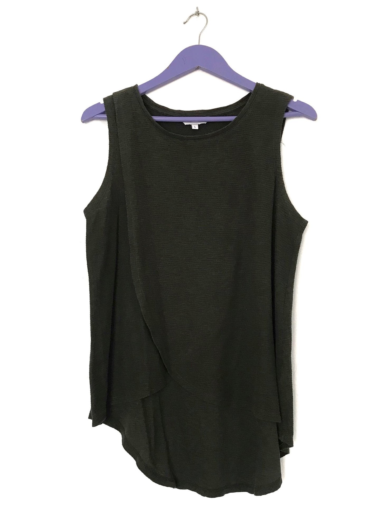 Dark olive top - Size Large